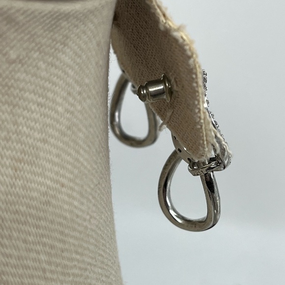 Vintage Sterling Silver Dangle Earrings with Brilliant Sparkle - Picture 9 of 15